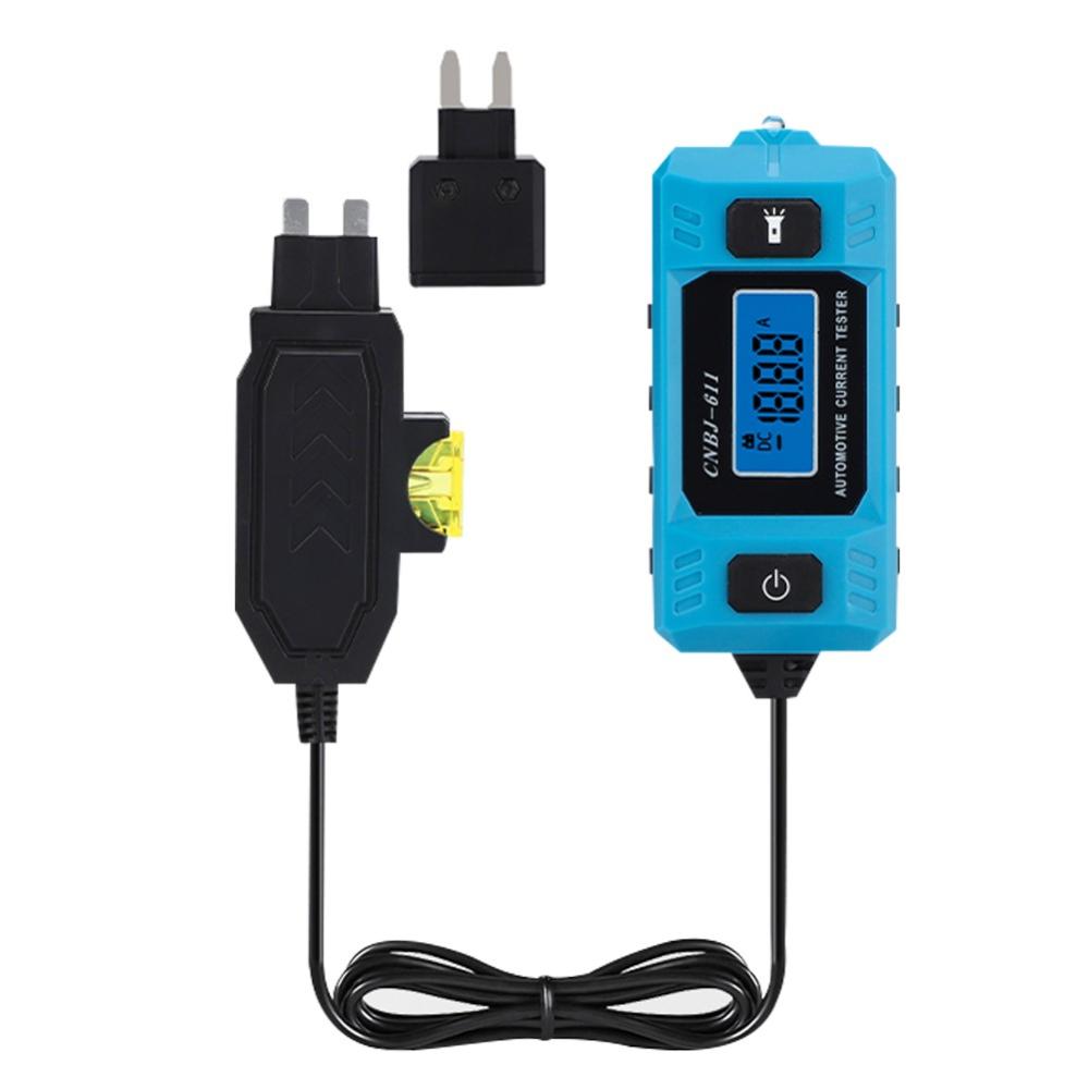 CNBJ-611 Automotive Fuse Current Tester Car Leakage Analyzer Fault Tester Automotive Fuse Current Testing Tool Blue Backlight LCD Display with Front Illumination Light  |   Voltage & Current Testers Measurement & Analysis Instruments Blue