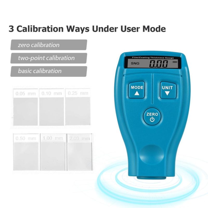 Coating Thickness Gauge LCD Digital Paint Thickness Probe Tester Car Paint Depth Test Meter Paint Tester Measure Coating Film for Car  |   Other Instruments Measurement & Analysis Instruments Blue