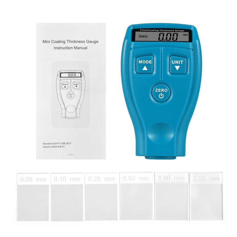 Coating Thickness Gauge LCD Digital Paint Thickness Probe Tester Car Paint Depth Test Meter Paint Tester Measure Coating Film for Car  |   Other Instruments Measurement & Analysis Instruments Blue