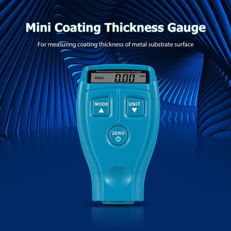 Coating Thickness Gauge LCD Digital Paint Thickness Probe Tester Car Paint Depth Test Meter Paint Tester Measure Coating Film for Car  |   Other Instruments Measurement & Analysis Instruments Blue