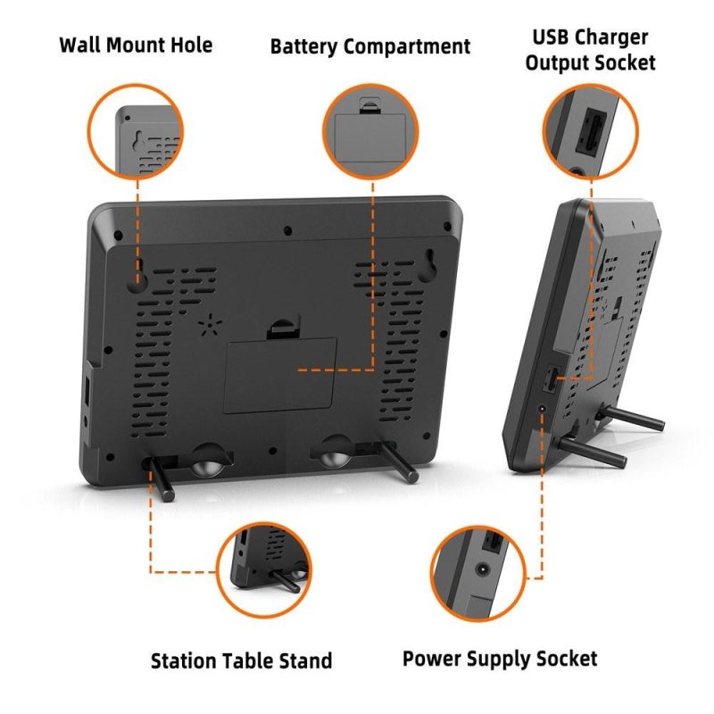 Color Screen Weather Forecast Clock Temperature and Humidity Meter Multifunctional Electronic Alarm Clock Barometric Measurement Weather Station with Moon Phase Display  |   Temperature & Humidity Measurements Measurement & Analysis Instruments Temperature & Humidity Measurements