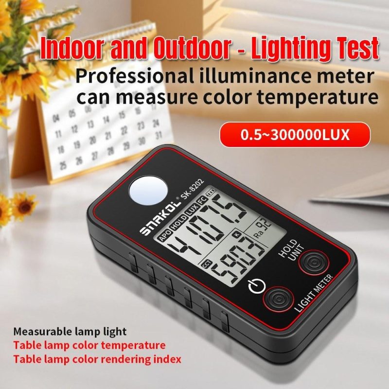 Color Temperature Tester High Precise Illuminance Meter 0.5-300000LUX LED Illumination Test Meter Photographic Luminance Measuring Device  |   Temperature & Humidity Measurements Measurement & Analysis Instruments Temperature & Humidity Measurements