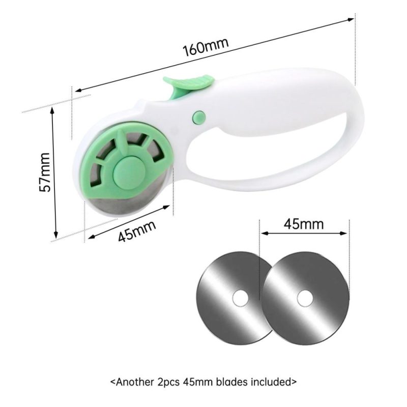 Coolinbo CA-3 45mm Rotary Cutter with 2 Blades(45m) DIY Handicraft Tool with Safety Lock  |   Cutting Tools Cutting Tools Cutting Tools