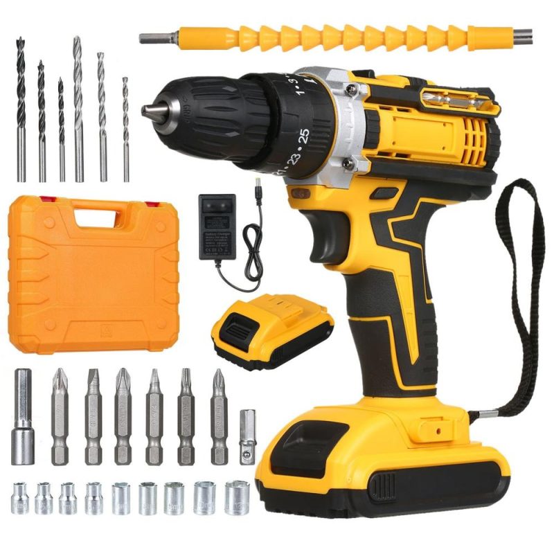 Cordless Drill Driver Kits with 2 Battery  |   Electrical Equipment & Supplies Electrical Equipment & Supplies Blue/Yellow