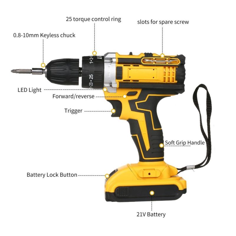 Cordless Drill Driver Kits with 2 Battery  |   Electrical Equipment & Supplies Electrical Equipment & Supplies Blue/Yellow