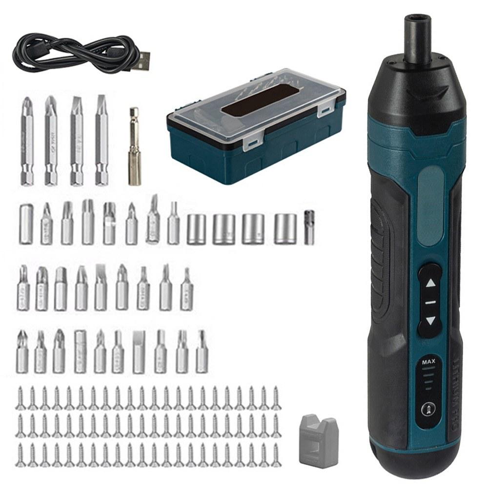 Cordless Electric Screwdriver Sets 105pack 3.6V 5Nm USB Rechargeable LED Light 4 Gear Torque Adjustment for Home Instrument Installation  |   Screwdriver & Screwdriver Set Professional Tools Multicolor