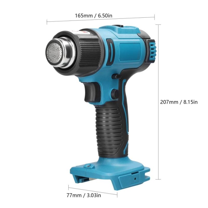 Cordless Handheld Hot Air Machine Lithium Rechargeable Heating Equipment Temperatures Adjustable Power Tool with 5 Nozzles 2 Scrapers  |   Glue Gun Glue Gun Glue Gun