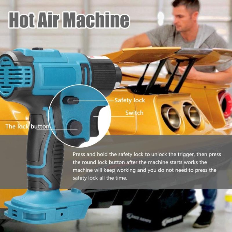 Cordless Handheld Hot Air Machine Lithium Rechargeable Heating Equipment Temperatures Adjustable Power Tool with 5 Nozzles 2 Scrapers  |   Glue Gun Glue Gun Glue Gun