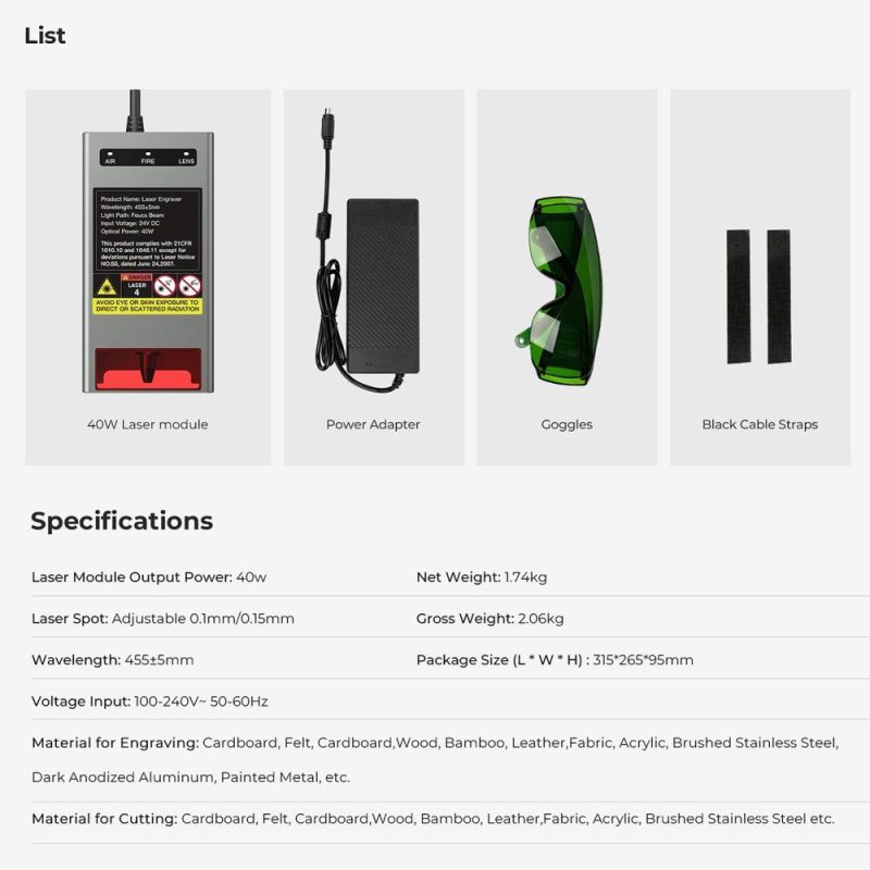 Creality Falcon2 40W Laser Module  |   Laser Equipment Laser Equipment Laser Equipment