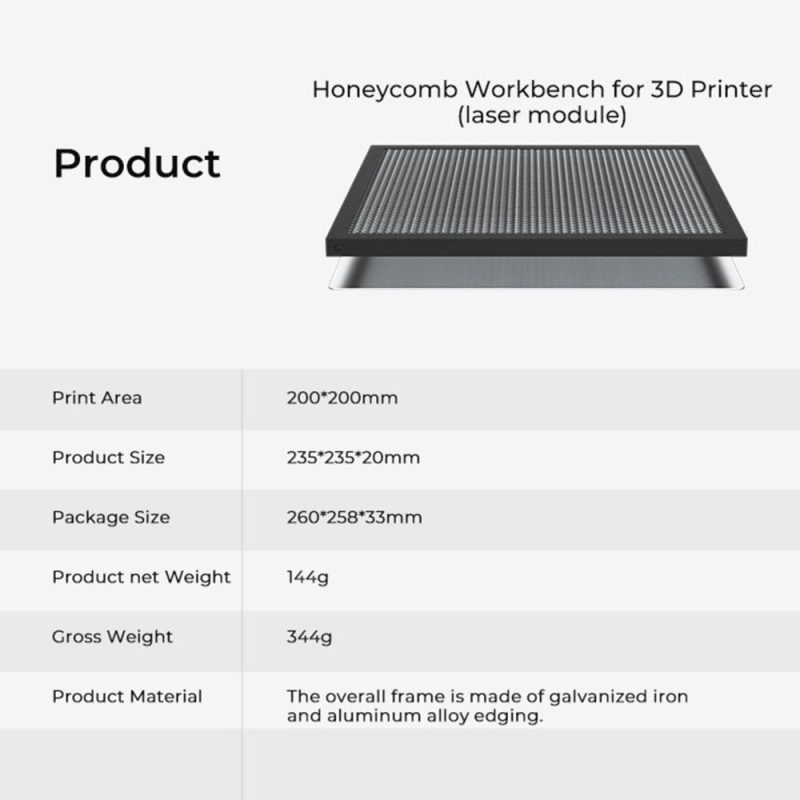 Creality Laser Engraver Honeycomb Working Table 235x235mm  |   Laser Equipment Laser Equipment Laser Equipment