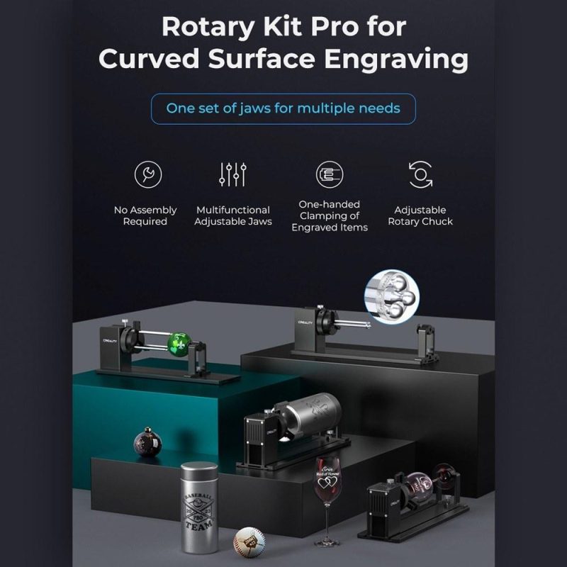 Creality Multifunctional Rotary Kit Pro 3 in 1 Jaw Rotary Roller  |   Laser Equipment Laser Equipment Laser Equipment