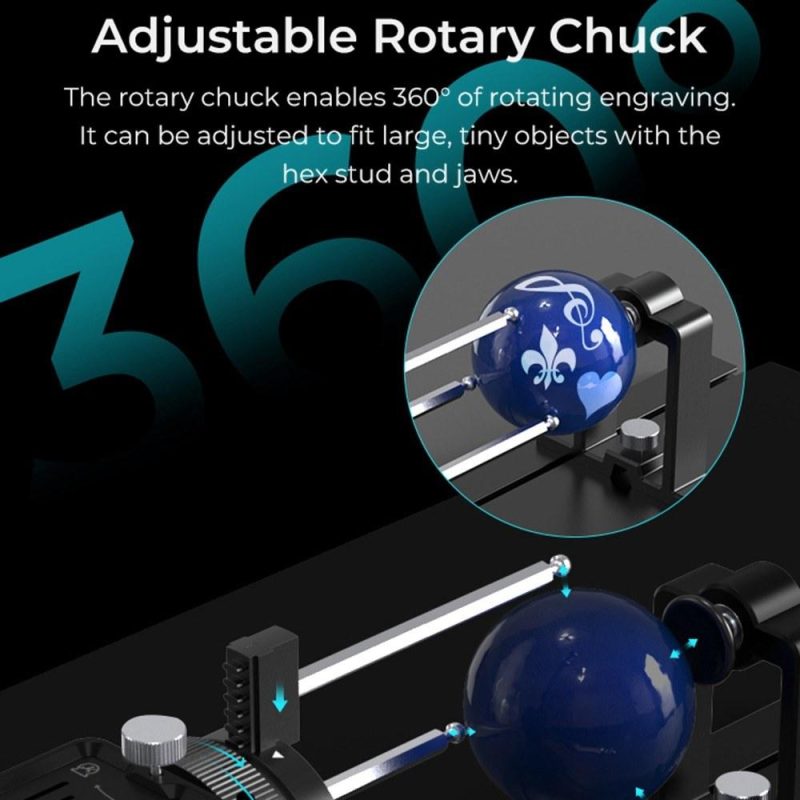 Creality Multifunctional Rotary Kit Pro 3 in 1 Jaw Rotary Roller  |   Laser Equipment Laser Equipment Laser Equipment