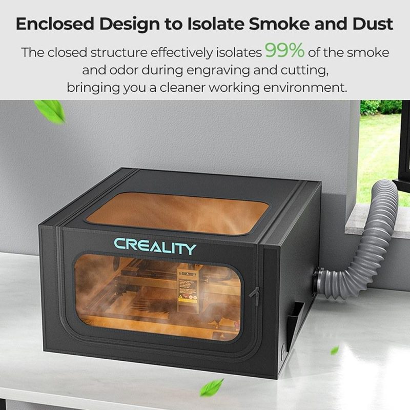 Creality Pro Foldable Protective Box for Laser Engraver Fireproof and Waterproof Dustproof with Exhaust Fan and Pipe 720x720x400mm  |   Laser Equipment Laser Equipment Laser Equipment