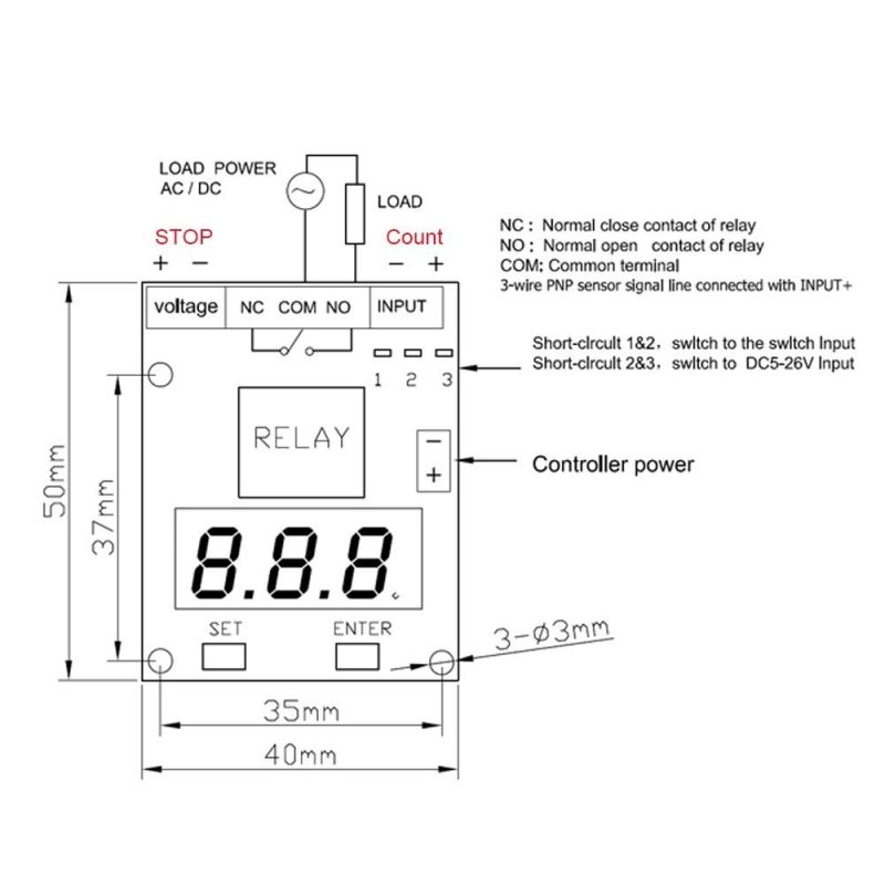 CT 1.1 Counter Controller Module Counter Kit Module Circuit Board 0~999 Counting Range 12V  |   Modules Modules Modules