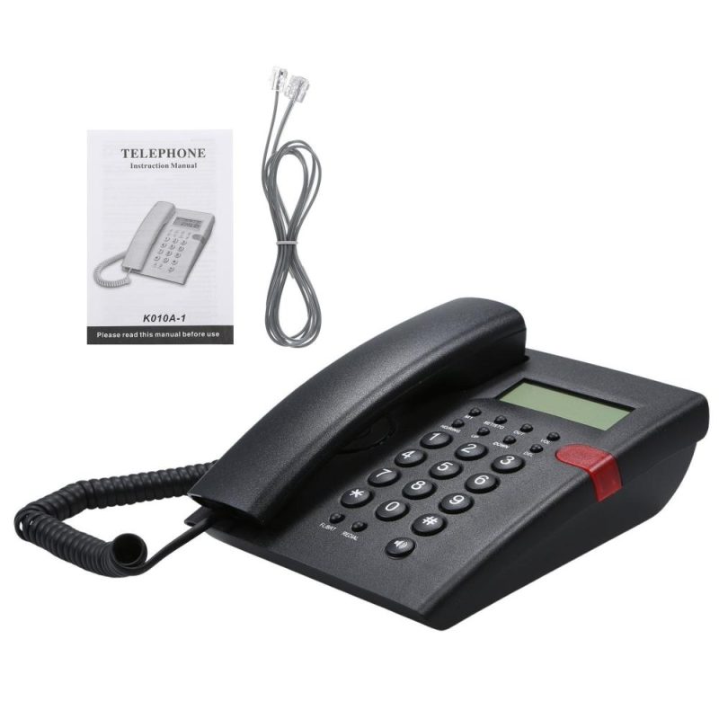 Desktop Battery-free Landline Telephone with Caller Identification Adjustable LCD Screen Brightness Black(US Telephone Line)  |   Others Hardware & Gadgets Others