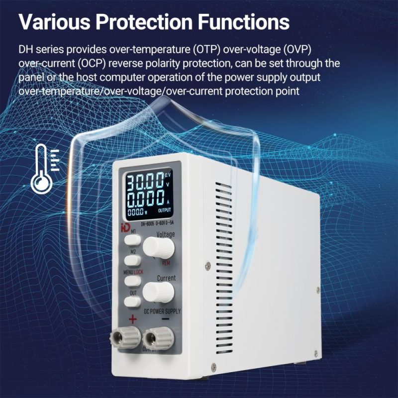 DH-6005 Programmable Variable Regulated DC Power Supply 0-60V 0-5A 4-Digital LED Display Precision Adjustable Regulated Switching Power Supply with Encoder knob Adjustment  |   Other Instruments Measurement & Analysis Instruments Other Instruments