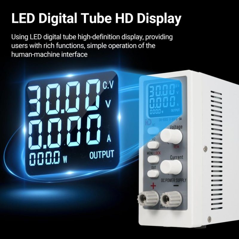 DH-6005 Programmable Variable Regulated DC Power Supply 0-60V 0-5A 4-Digital LED Display Precision Adjustable Regulated Switching Power Supply with Encoder knob Adjustment  |   Other Instruments Measurement & Analysis Instruments Other Instruments