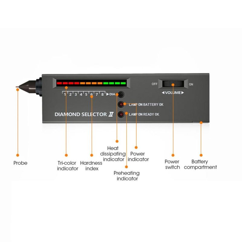 Diamond Tester Pen High Accuracy Diamond Selector Detector Gemstone Jewelry Testing Tool with Case for Novice Expert  |   Other Instruments Measurement & Analysis Instruments Black