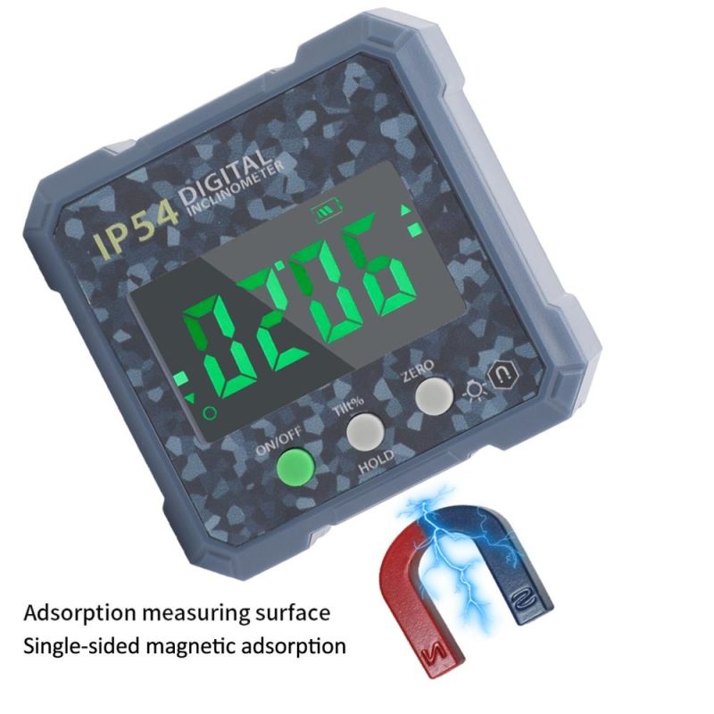 Digital Angle Finder Mini LCD Display Digital Angle Gauge with Magnet Waterproof Protractor Inclinometer Bevel Box for Woodworking Telecommunication Automotive  |   Other Instruments Measurement & Analysis Instruments Green/Blue/Yellow