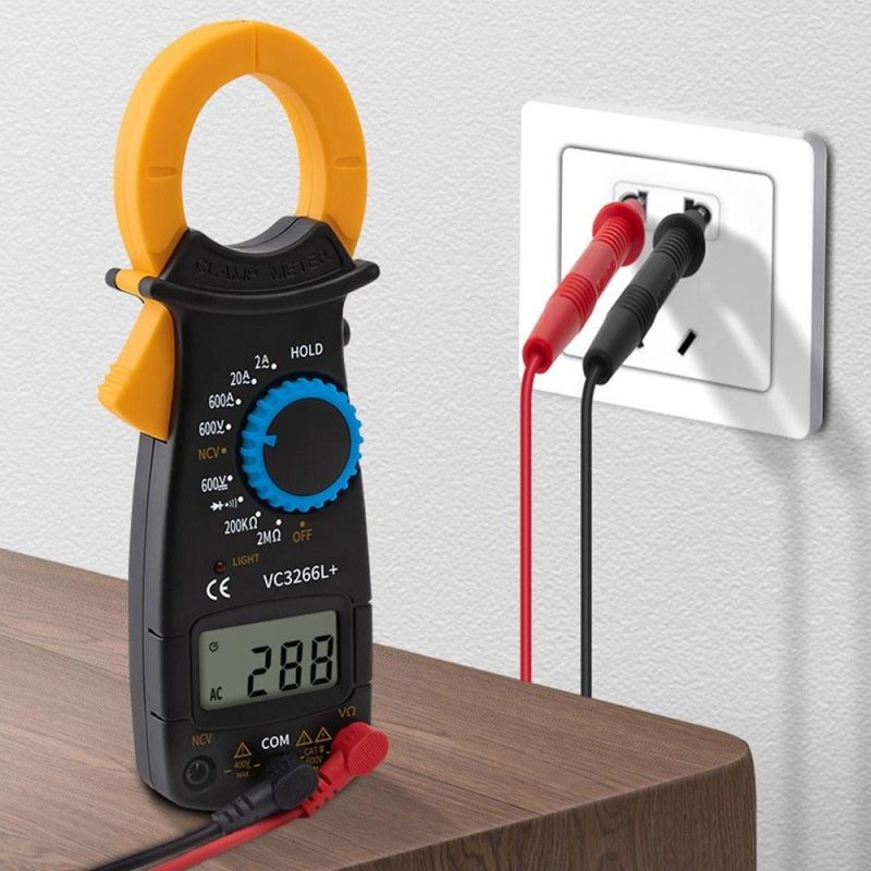 Digital Clamp Meter Multimeter Measures Resistance Alternating and Direct Current Voltage Earth Live Line Diodes Yellow  |   Other Instruments Measurement & Analysis Instruments Other Instruments