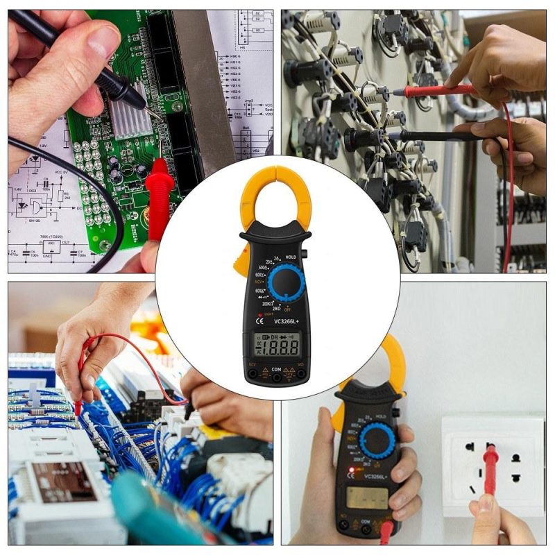 Digital Clamp Meter Multimeter Measures Resistance Alternating and Direct Current Voltage Earth Live Line Diodes Yellow  |   Other Instruments Measurement & Analysis Instruments Other Instruments