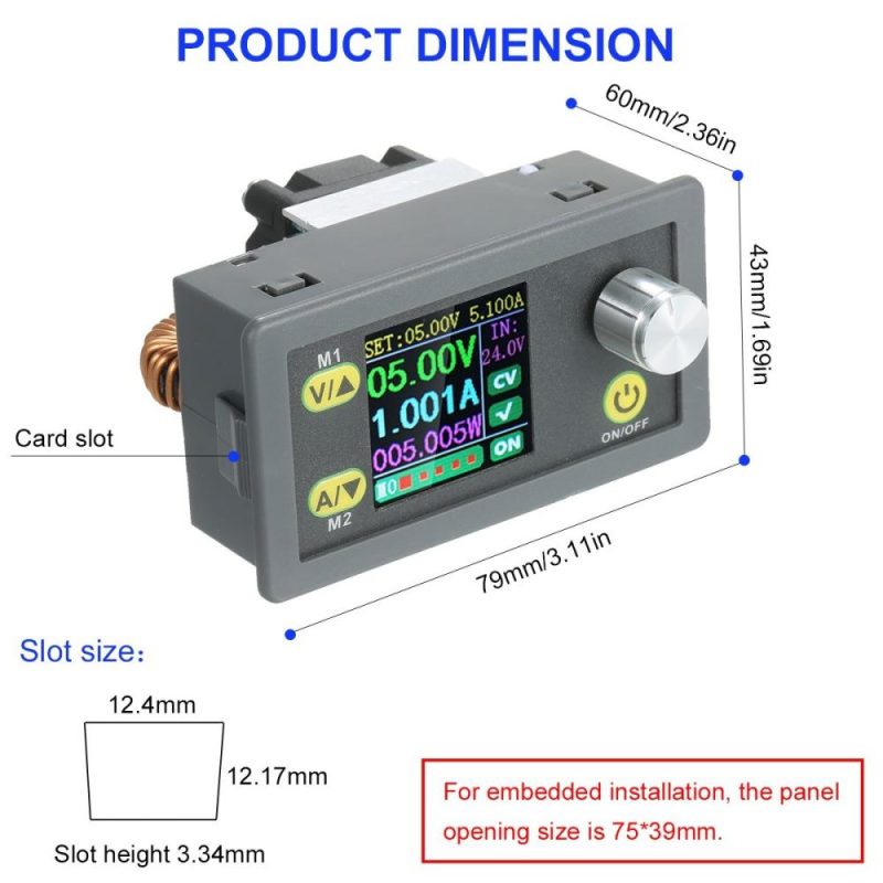 Digital Control Module 5A 80W Constant Voltage Current Programmable Power Supply Module Adjustable Voltage Regulator Data Storage DC Power Module  |   Modules Professional Tools Grey