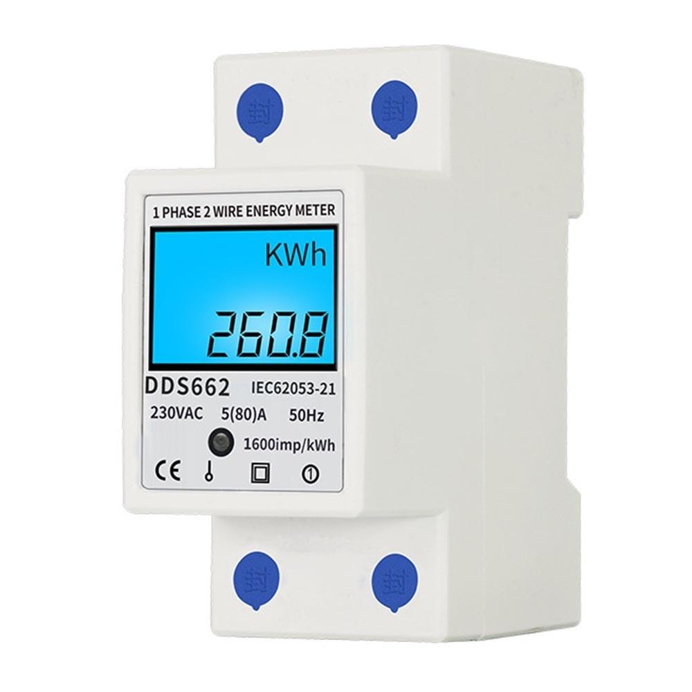 Digital Electric Energy Meter Single Phase DIN Rail Electricity Meter One Phase Two Wire Multifunction Electrical Meter  |   Electrical Equipment & Supplies Electrical Equipment & Supplies Electrical Equipment & Supplies