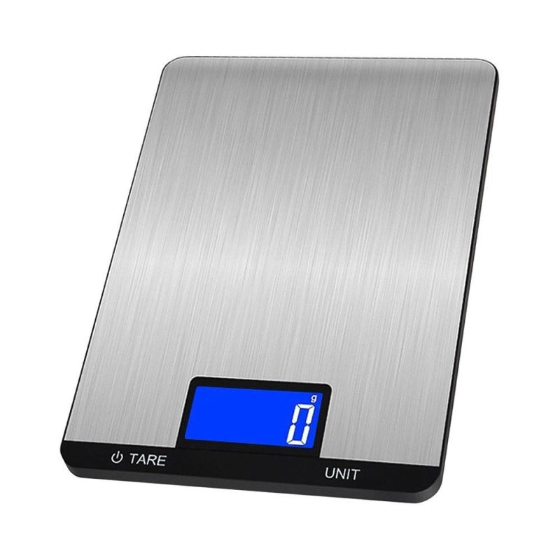 Digital Food Scale 15kg/33lb Rechargeable Digital Kitchen Scale with LCD Display Touch Buttons 7 Units Option 3g/0.1oz Precise Graduation Stainless Steel Digital Scale for Baking Cooking  |   Digital Scales Digital Scales Digital Scales