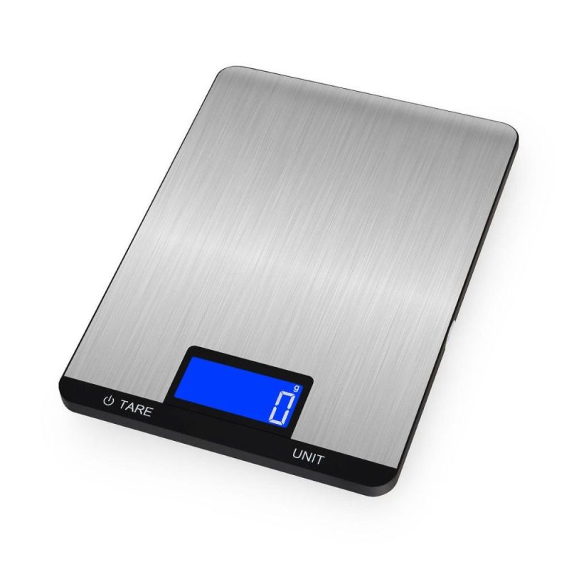 Digital Food Scale 15kg/33lb Rechargeable Digital Kitchen Scale with LCD Display Touch Buttons 7 Units Option 3g/0.1oz Precise Graduation Stainless Steel Digital Scale for Baking Cooking  |   Digital Scales Digital Scales Digital Scales