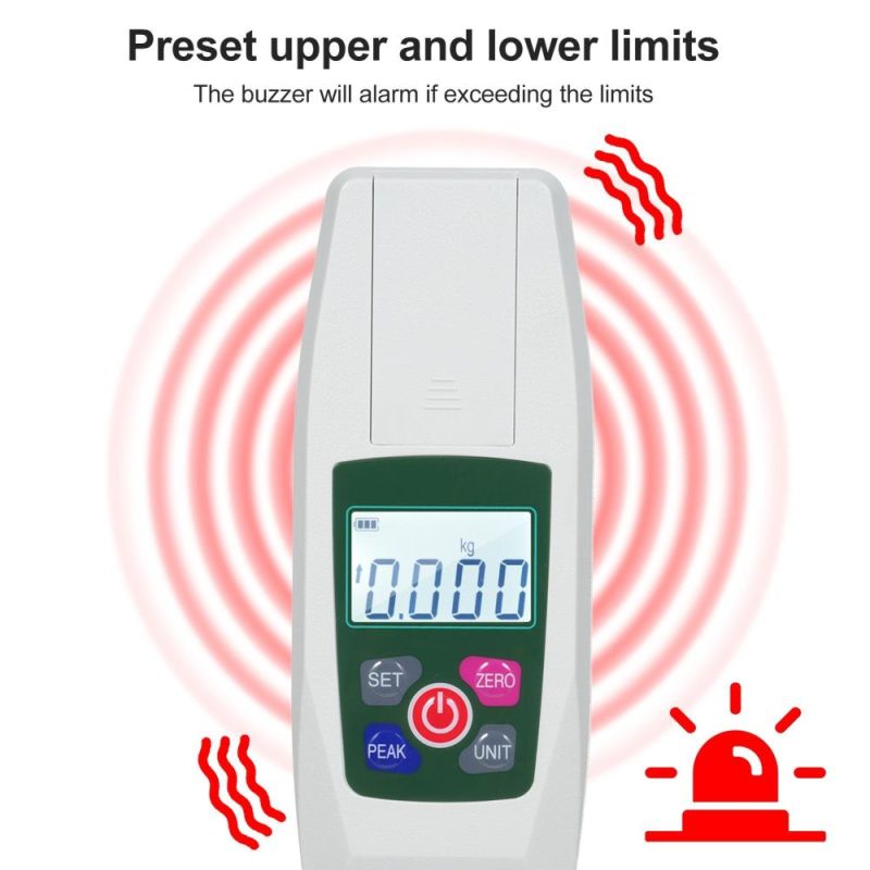 Digital Force Gauge 50N/5kg/11lb/180oz Push and Pull Tester Meter Mini Dynamometer with 4 Measurement Units N Kg Lb Oz Automatic Backlight Buzzer Alarm Function 1% Accuracy  |   Other Instruments Measurement & Analysis Instruments Other Instruments