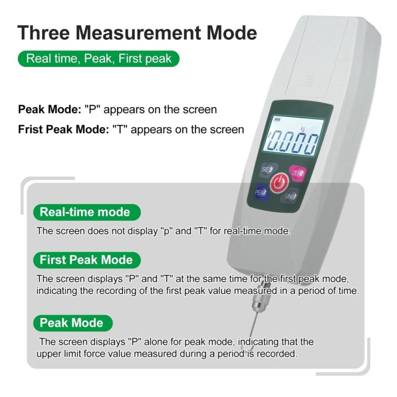 Digital Force Gauge 50N/5kg/11lb/180oz Push and Pull Tester Meter Mini Dynamometer with 4 Measurement Units N Kg Lb Oz Automatic Backlight Buzzer Alarm Function 1% Accuracy  |   Other Instruments Measurement & Analysis Instruments Other Instruments