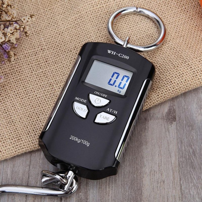 Digital Hanging Scale 200kg/ 440lb Portable Crane Scale LCD Backlight Steel Hook Scales for Farm Fishing Hunting Food Market Outdoor Work  |   Other Instruments Measurement & Analysis Instruments Other Instruments