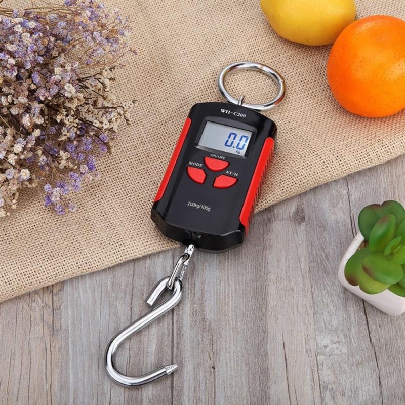 Digital Hanging Scale 200kg/ 440lb Portable Crane Scale LCD Backlight Steel Hook Scales for Farm Fishing Hunting Food Market Outdoor Work  |   Other Instruments Measurement & Analysis Instruments Other Instruments