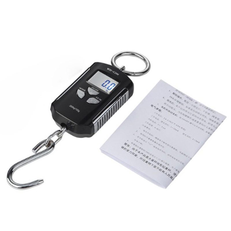 Digital Hanging Scale 200kg/ 440lb Portable Crane Scale LCD Backlight Steel Hook Scales for Farm Fishing Hunting Food Market Outdoor Work  |   Other Instruments Measurement & Analysis Instruments Other Instruments