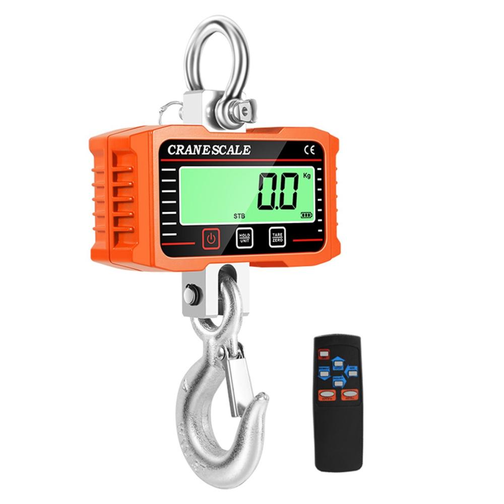 Digital LCD Display 1000kg Crance Scale Portable Electronic Heavy Duty Weight Hook Crane Industrial Grade Weighing Meter with 3-Unit Conversion Function  |   Digital Scales Digital Scales Blue/Black/Orange