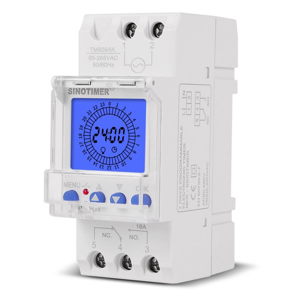 Digital LCD Display 24 Hours Electronic Time Clock 85-265V Din Rail Hours Programmable Intelligent Analog Timer Switch with 15 Mins Interval  |   Voltage & Current Testers Measurement & Analysis Instruments Voltage & Current Testers