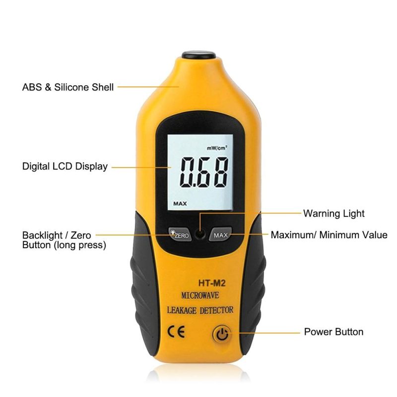 Digital LCD Microwave Leakage Detector with Backlight 2450MHz High Precision Portable Microwave Oven Leakage Tester Alarm Warning No Need Recalibration  |   Other Nature Element Measurements Measurement & Analysis Instruments Other Nature Element Measurements