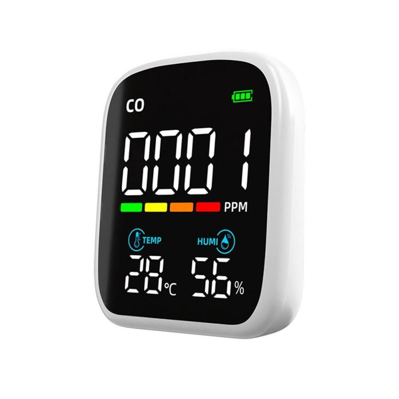 Digital LED Display CO Detector Portable Carbon Monoxide Tester Multifunctional Temperature and Humidity Test Meter Electrochemical CO Sensor Household Air Quality Tester  |   Gas detection equipment Gas detection equipment Gas detection equipment