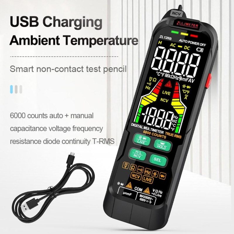 Digital Multimeter Professional Tester Meter Alternating Current Direct Current Voltage Multimetro True RMS Capacitance Temp Detector Multitester  |   Digital Multimeters & Oscilloscopes Digital Multimeters & Oscilloscopes Digital Multimeters & Oscilloscopes