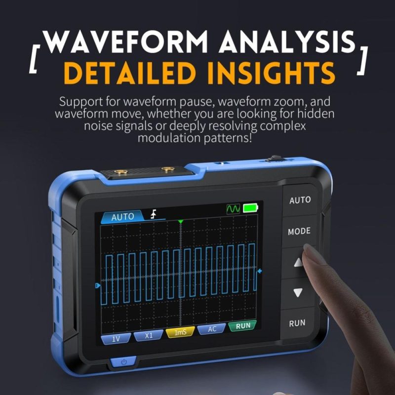 Digital Oscilloscope Signal Generator 2.8 Inch Display Handheld Oscope Meter Handheld 1M Bandwidth 5MS/s Sampling Rate Oscillometer (High Configuration)  |   Digital Multimeters & Oscilloscopes Digital Multimeters & Oscilloscopes Digital Multimeters & Oscilloscopes