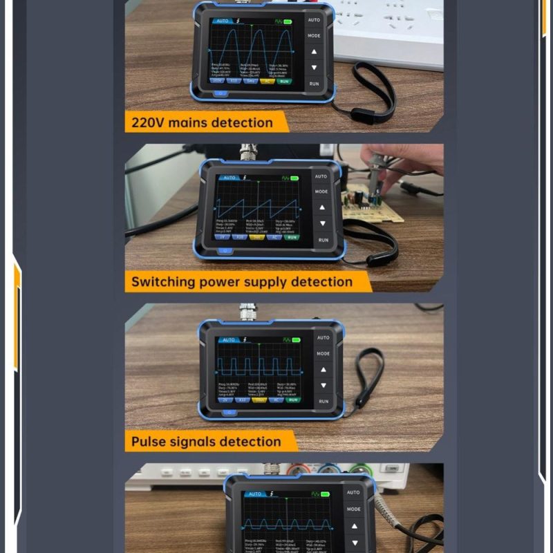 Digital Oscilloscope Signal Generator 2.8 Inch Display Handheld Oscope Meter Handheld 1M Bandwidth 5MS/s Sampling Rate Oscillometer (High Configuration)  |   Digital Multimeters & Oscilloscopes Digital Multimeters & Oscilloscopes Digital Multimeters & Oscilloscopes