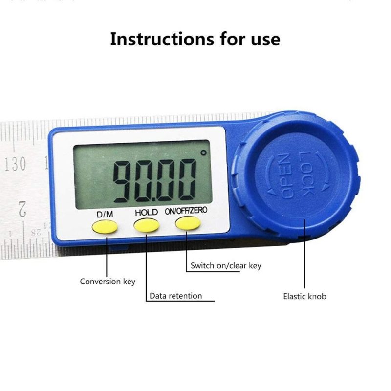 Digital Protractor 200mm 7 Inch Digital Angle Finder Protractor Ruler Meter Inclinometer Goniometer Level Electronic Angle Gauge  |   Other Instruments Measurement & Analysis Instruments Other Instruments