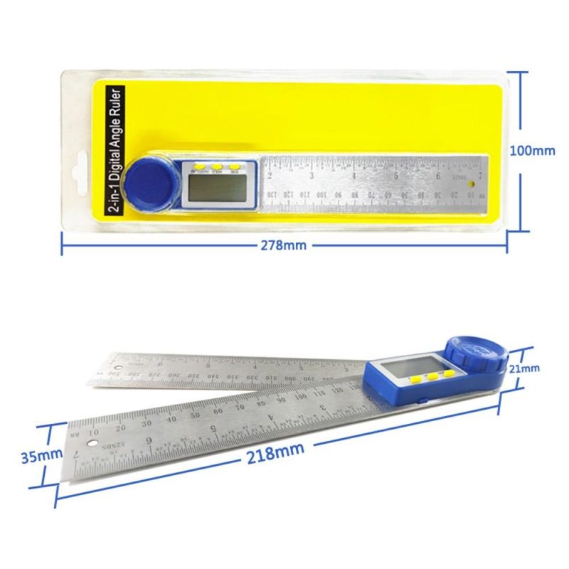 Digital Protractor 200mm 7 Inch Digital Angle Finder Protractor Ruler Meter Inclinometer Goniometer Level Electronic Angle Gauge  |   Other Instruments Measurement & Analysis Instruments Other Instruments