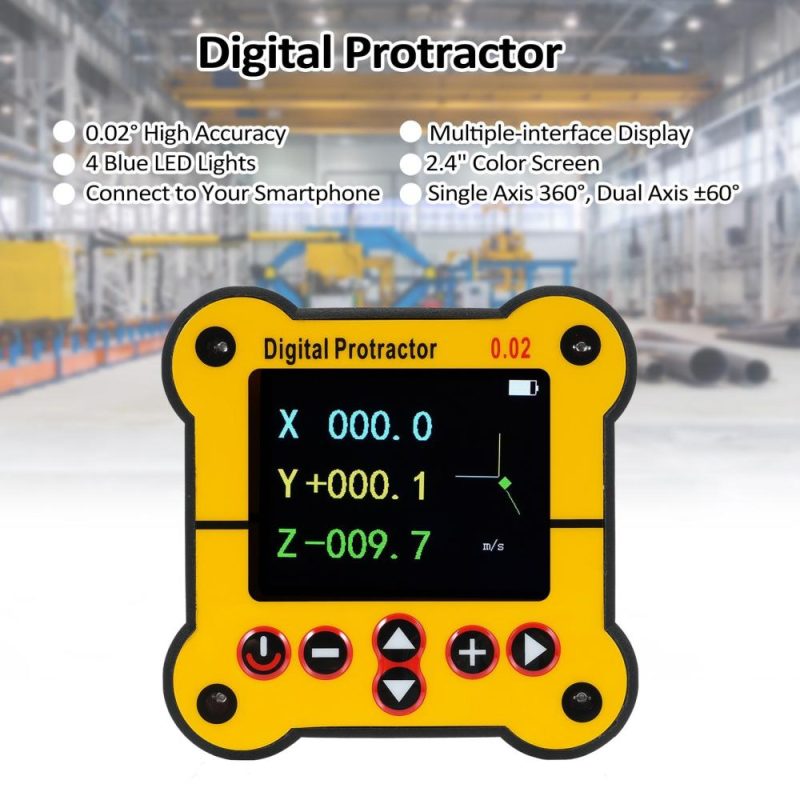 Digital Protractor Electronic Level and Angle Gauge Angle Finder Tool Protractor Inclinometer Dual Axis Level 0.02°Resolution Woodworking Tools for Construction Woodworking and Machinery  |   Other Instruments Measurement & Analysis Instruments Other Instruments