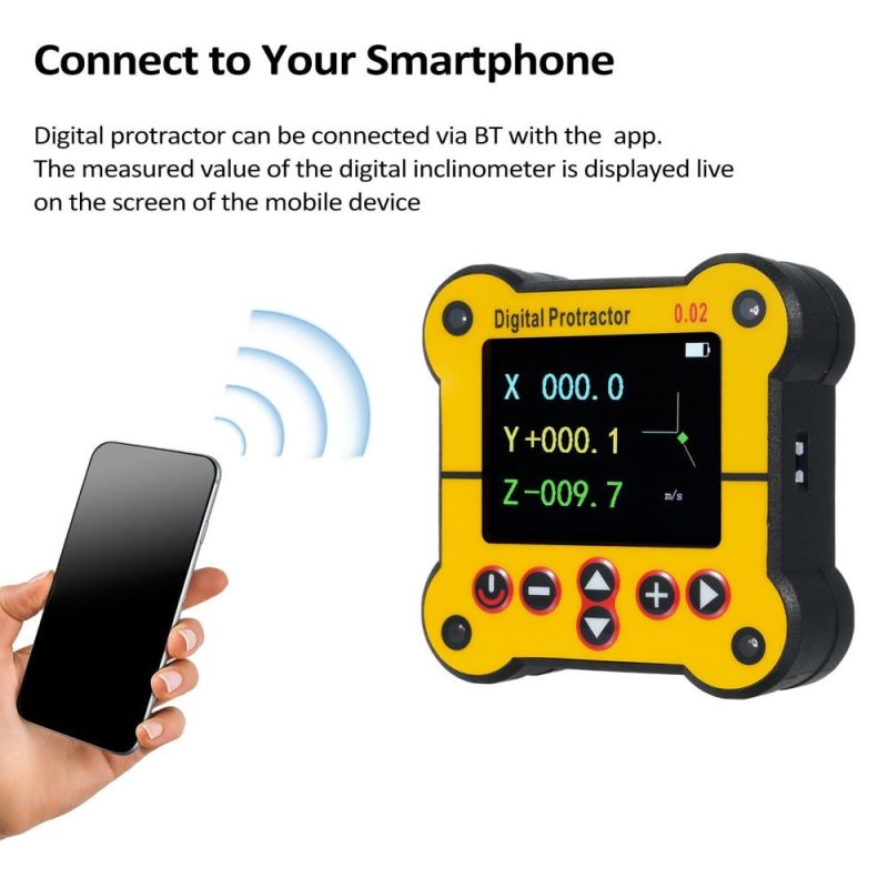 Digital Protractor Electronic Level and Angle Gauge Angle Finder Tool Protractor Inclinometer Dual Axis Level 0.02°Resolution Woodworking Tools for Construction Woodworking and Machinery  |   Other Instruments Measurement & Analysis Instruments Other Instruments