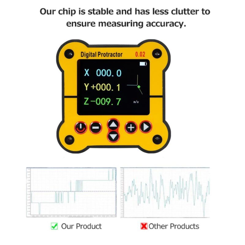 Digital Protractor Electronic Level and Angle Gauge Angle Finder Tool Protractor Inclinometer Dual Axis Level 0.02°Resolution Woodworking Tools for Construction Woodworking and Machinery  |   Other Instruments Measurement & Analysis Instruments Other Instruments