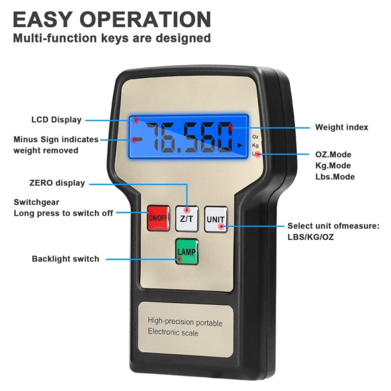 Digital Refrigeration Scale High Precise Electronic Scale for Refrigerants Refilling Central Air-conditioning and Refrigeration Equipment Fluoridation Tools  |   Digital Scales Digital Scales Digital Scales