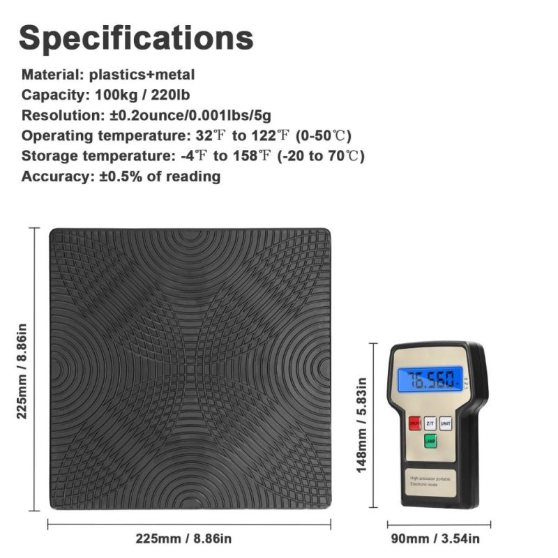 Digital Refrigeration Scale High Precise Electronic Scale for Refrigerants Refilling Central Air-conditioning and Refrigeration Equipment Fluoridation Tools  |   Digital Scales Digital Scales Digital Scales