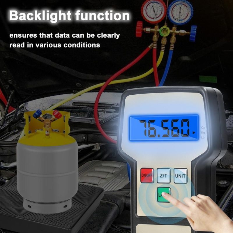 Digital Refrigeration Scale High Precise Electronic Scale for Refrigerants Refilling Central Air-conditioning and Refrigeration Equipment Fluoridation Tools  |   Digital Scales Digital Scales Digital Scales