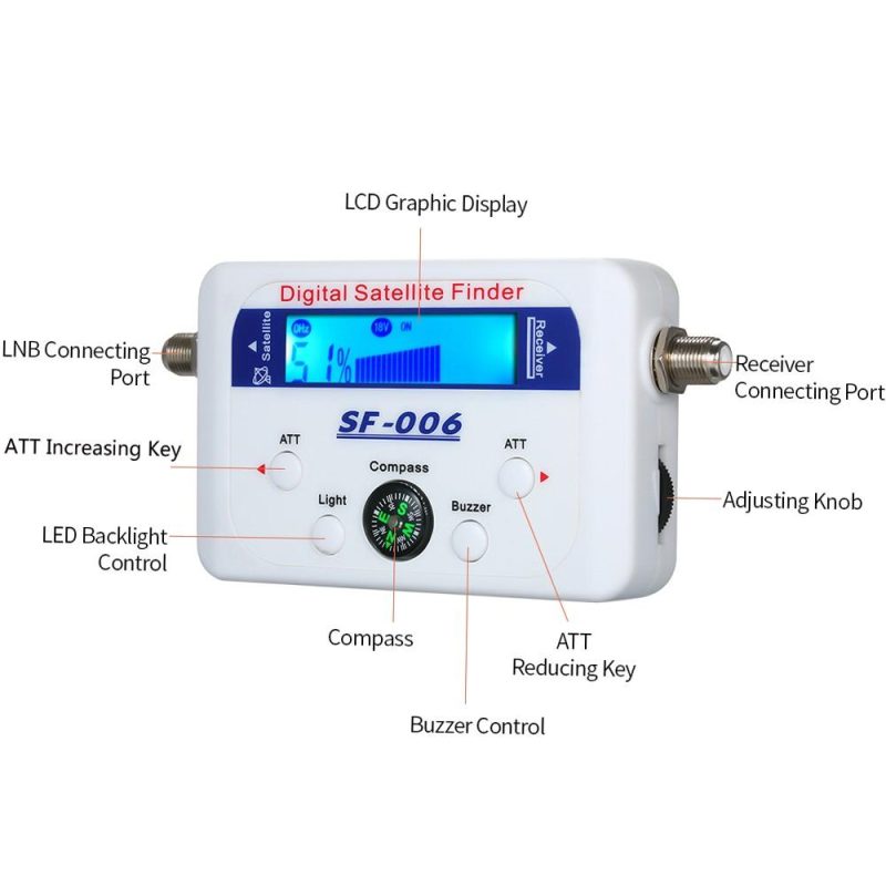 Digital Satellite Finder Satellite Signal Meter Mini Digital Satellite Signal Finder Meter with LCD Display Digital Satfinder with Compass  |   Other Instruments Measurement & Analysis Instruments Other Instruments